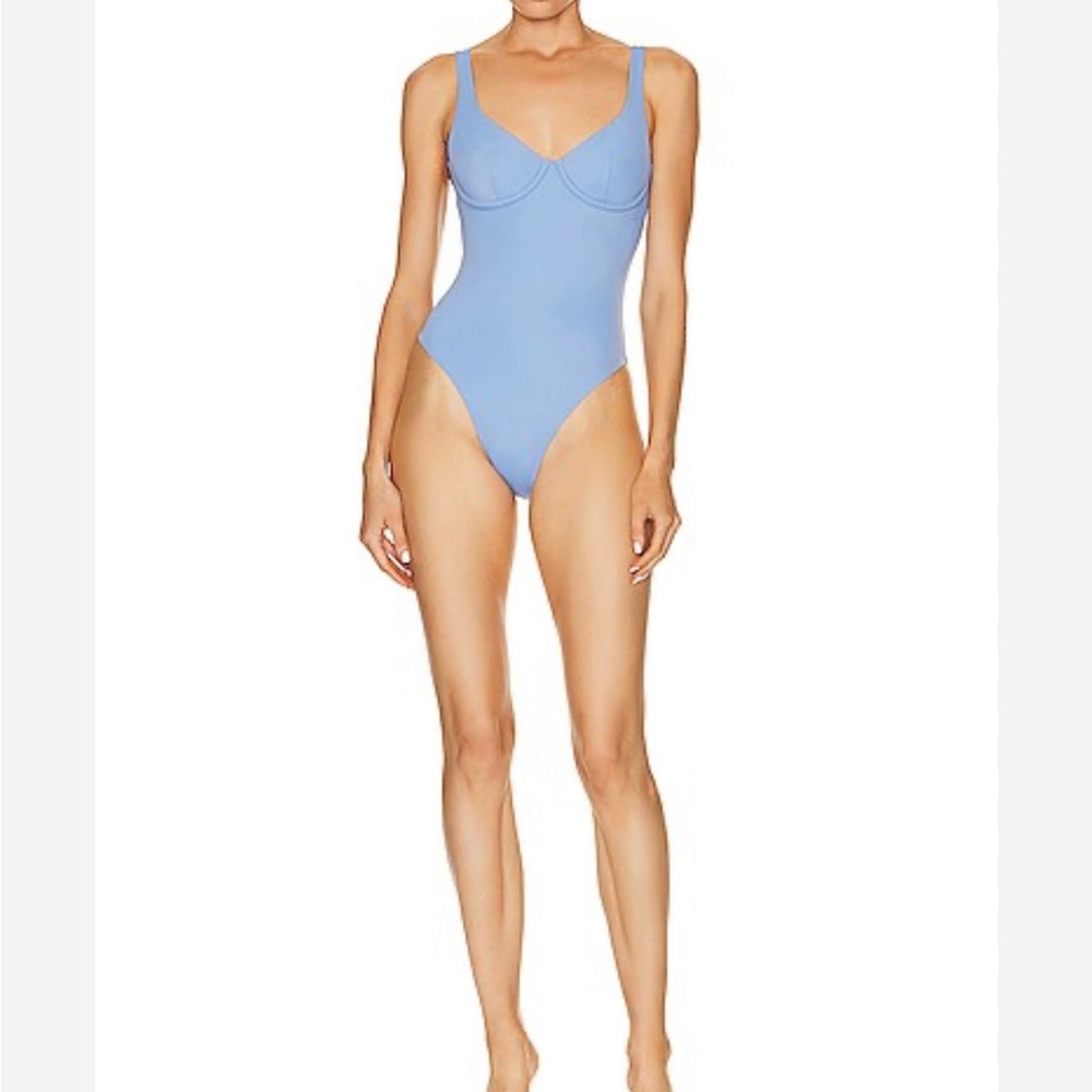 Riot Swim  Light Blue One-Piece Swimsuit